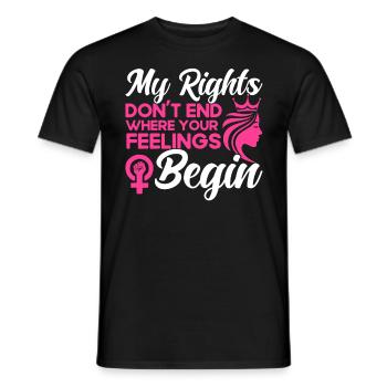 Féminisme Egalité féministe des Ges - T-shirt homme - noir - Devant - AI Model Male 178 light (178cm)