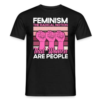 Empowerment of gender equality F - Men's T-Shirt - black - Front - AI Model Male 178 light (178cm)