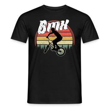 BMX / Bmx Fahrrad / Fahrrad / Geschenk / Radfahrer - Männer T-Shirt - Schwarz - Vorne - AI Model Male 178 light (178cm)