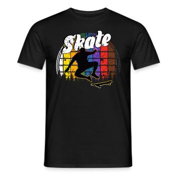 Skateboard Freestyle - T-shirt homme - noir - Devant - AI Model Male 178 light (178cm)
