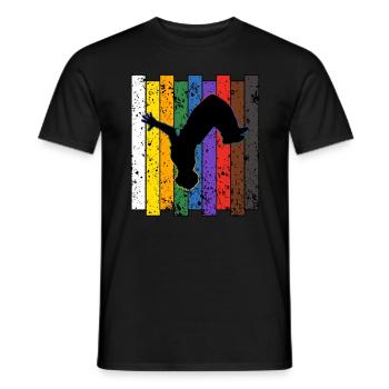 Parkour - T-shirt homme - noir - Devant - AI Model Male 178 light (178cm)