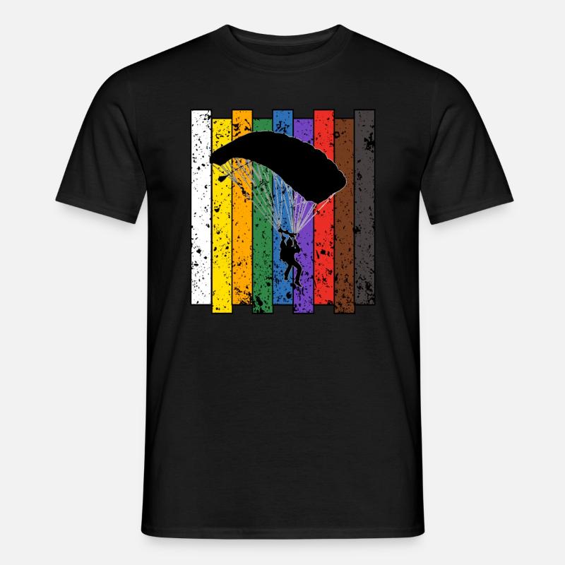 Fallschirm - Männer T-Shirt - Schwarz