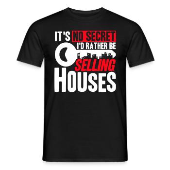 Immobilienmakler Haus Verkaufen Immobilienverkauf - Männer T-Shirt - Schwarz - Vorne - AI Model Male 178 light (178cm)