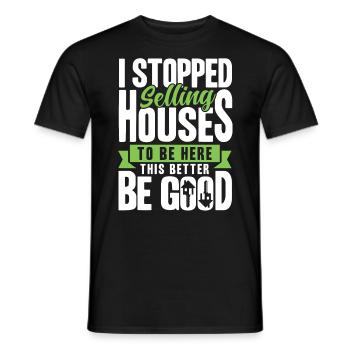 Realtor House Sell Real Estate Agent Gift - Men's T-Shirt - black - Front - AI Model Male 178 light (178cm)