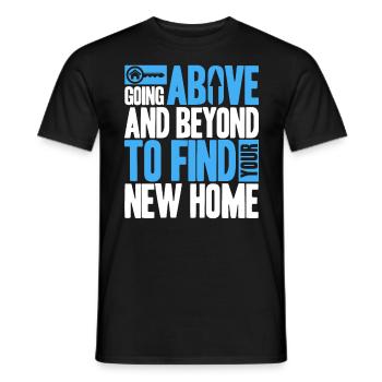 Vente immobilière Immobilier Activité d’agent immobilier - T-shirt homme - noir - Devant - AI Model Male 178 light (178cm)