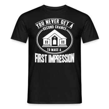 Interior Design Interior Designer House Furnishing - Men's T-Shirt - black - Front - AI Model Male 178 light (178cm)