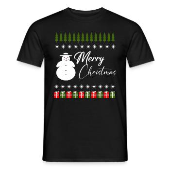 Ugly merry Christmas - Men's T-Shirt - black - Front - AI Model Male 178 light (178cm)