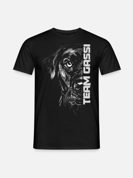 Labrador Retriever, Team Gassi - Männer T-Shirt - Schwarz