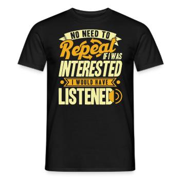 Black Humor Sarcasm Irony Gift - Men's T-Shirt - black - Front - AI Model Male 178 light (178cm)