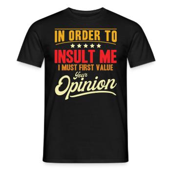 Sarcasme Ironie Cadeau sarcastique - T-shirt homme - noir - Devant - AI Model Male 178 light (178cm)