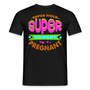 Mère Enceinte Bébé Nourrisson T-shirt Maman - T-shirt homme - noir - Devant - AI Model Male 178 light (178cm)