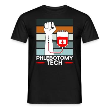 Phlebotomie Blutabnahme Phlebotomist Tech Geschenk - Männer T-Shirt - Schwarz - Vorne - AI Model Male 178 light (178cm)