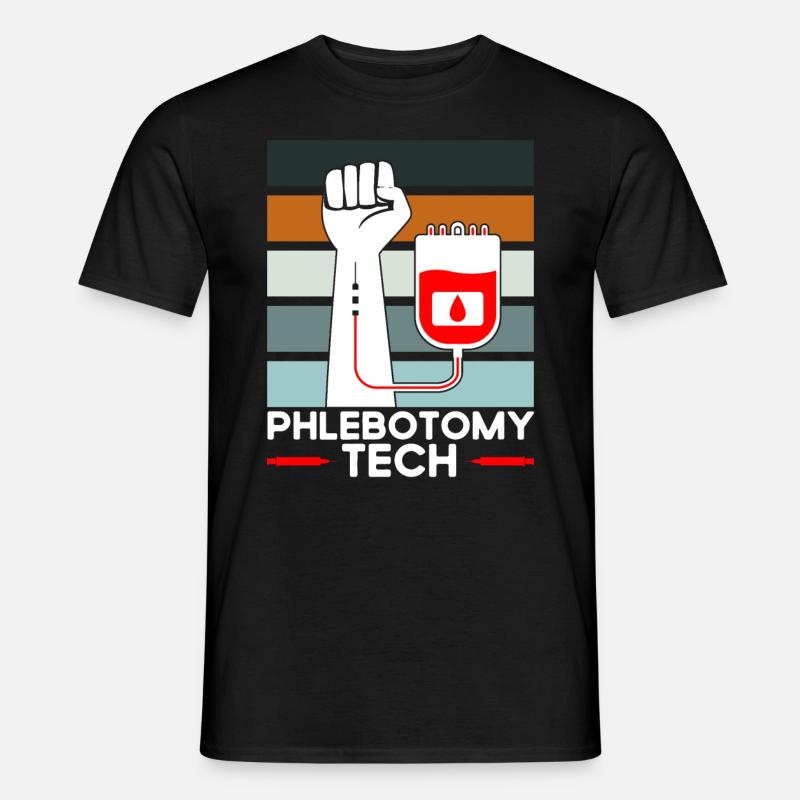 Phlebotomie Blutabnahme Phlebotomist Tech Geschenk - Männer T-Shirt - Schwarz