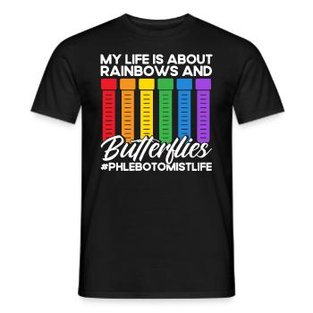Blutabnahme Phlebotomist Phlebotomie Geschenk - Männer T-Shirt - Schwarz - Vorne - AI Model Male 178 light (178cm)