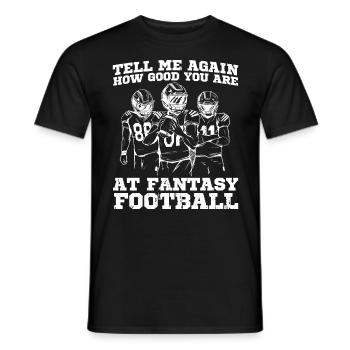 Fantasy Football Champion Fantasy Football Draft Da - Men's T-Shirt - black - Front - AI Model Male 178 light (178cm)