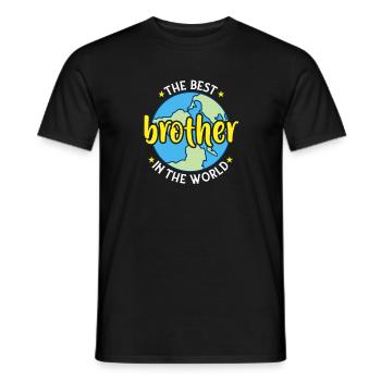 The Best Brother in the World - Young Man Father's Day - Men's T-Shirt - black - Front - AI Model Male 178 light (178cm)