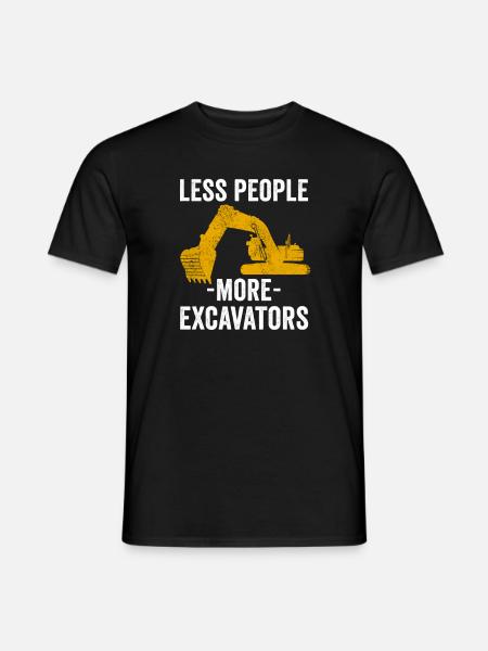 Bagger Bauarbeiter Baggerfahrer Baumaschine Job - Männer T-Shirt - Schwarz