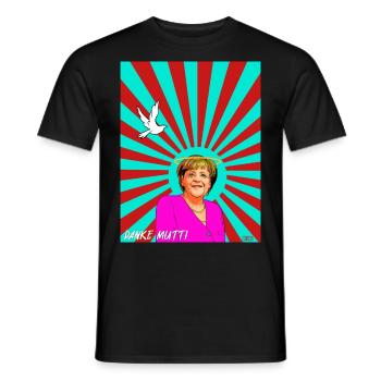 Danke Mutti rot türkis - Männer T-Shirt - Schwarz - Vorne - AI Model Male 178 light (178cm)