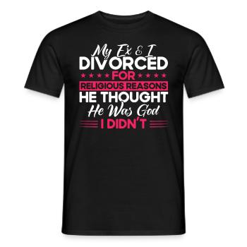 Ex Partner Auflösung der Ehe Scheidung Geschenk - Männer T-Shirt - Schwarz - Vorne - AI Model Male 178 light (178cm)