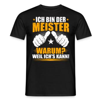 Meister Geschenk Meisterbrief HandwerkHandwerker - Männer T-Shirt - Schwarz - Vorne - AI Model Male 178 light (178cm)
