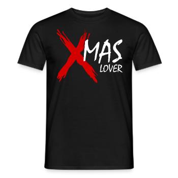 XMAS LOVER In Red And White - Männer T-Shirt - Schwarz - Vorne - AI Model Male 178 light (178cm)