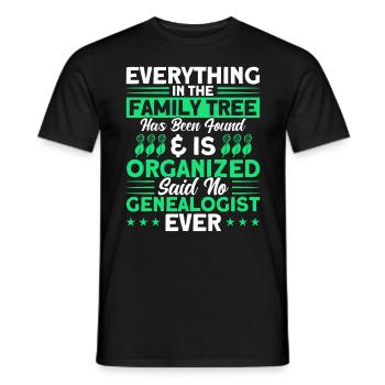 Arbre généalogique Généalogie Cadeau de généalogie - T-shirt homme - noir - Devant - AI Model Male 178 light (178cm)