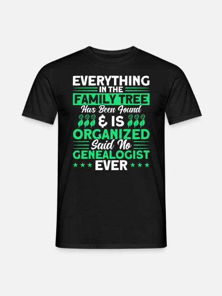 Stammbaum Genealogie Ahnenforschung Geschenk - Mænd T-shirt - sort