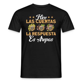 Arepa Food Lovers Colombian Arepa Geschen - Men's T-Shirt - black - Front - AI Model Male 178 light (178cm)