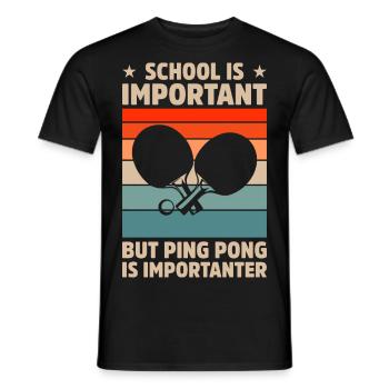 Tischtennisspieler Geschenk Ping Pong Tischtennis - Männer T-Shirt - Schwarz - Vorne - AI Model Male 178 light (178cm)