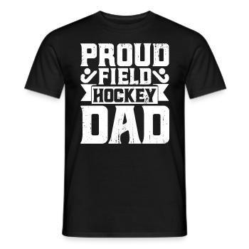 Field Hockey Team Sports Field Hockey Game History - Men's T-Shirt - black - Front - AI Model Male 178 light (178cm)