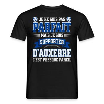 Supporter Football Auxerre Foot Fier Auxerrois - T-shirt homme - noir - Devant - AI Model Male 178 light (178cm)