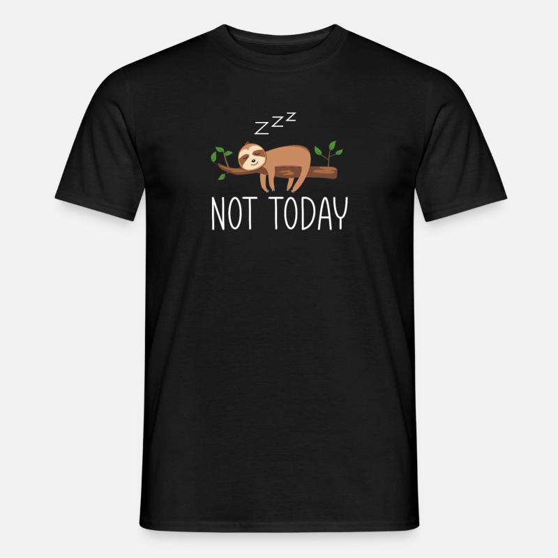 Faultiere Faultier Spruch Lustig Geschenkidee - Männer T-Shirt - Schwarz