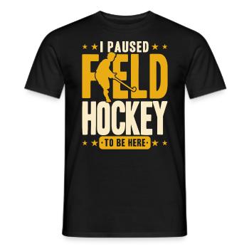 Hockey sur gazon Joueurs de hockey sur gazon intérieur - T-shirt homme - noir - Devant - AI Model Male 178 light (178cm)