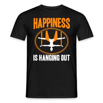 Aerial Silk Aerial Yoga Workout Aerial Acrobats Gesc - Men's T-Shirt - black - Front - AI Model Male 178 light (178cm)