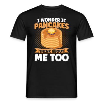 Breakfast Pancakes Pancakes Lover Fluffi - Men's T-Shirt - black - Front - AI Model Male 178 light (178cm)
