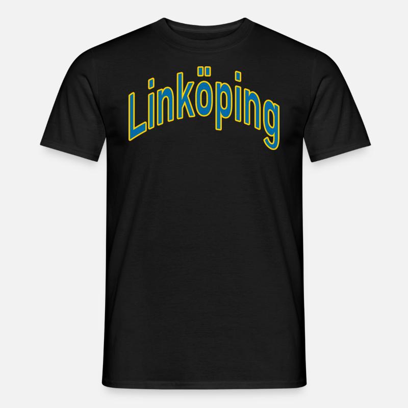 Linköping - Männer T-Shirt - Schwarz