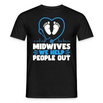 Doula Obstetrician Obstetrician Gift - Men's T-Shirt - black - Front - AI Model Male 178 light (178cm)