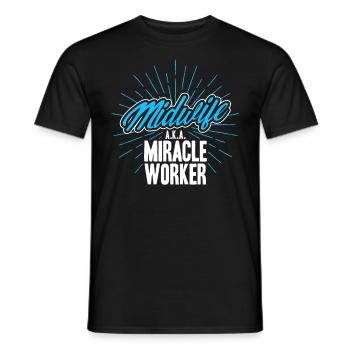 Midwife Obstetrician LD Work Gift - Men's T-Shirt - black - Front - AI Model Male 178 light (178cm)
