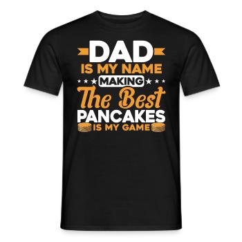 Breakfast Pancakes Pancakes Lover Fluffi - Men's T-Shirt - black - Front - AI Model Male 178 light (178cm)