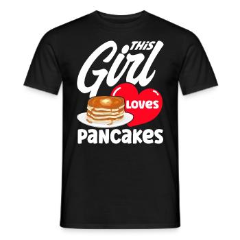 Crêpes Jour Petit déjeuner Crêpes Crêpes Crêpes - T-shirt homme - noir - Devant - AI Model Male 178 light (178cm)