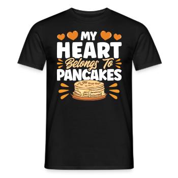 Fluffy Flat Cake Pancake Lovers Pan Pank - T-shirt homme - noir - Devant - AI Model Male 178 light (178cm)