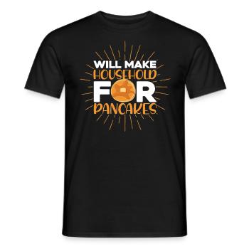 Fluffiger Flachkuchen Pfannkuchen Frühstückspfannk - Männer T-Shirt - Schwarz - Vorne - AI Model Male 178 light (178cm)