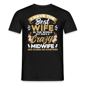 Sage-femme obstétricienne LD Work Gift - T-shirt homme - noir - Devant - AI Model Male 178 light (178cm)