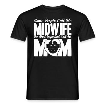 Sage-femme LD Travail Obstétricien Cadeau - T-shirt homme - noir - Devant - AI Model Male 178 light (178cm)