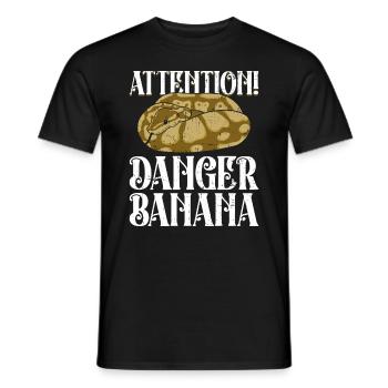 Königspython Banana Königspython Schlange - Men's T-Shirt - black - Front - AI Model Male 178 light (178cm)