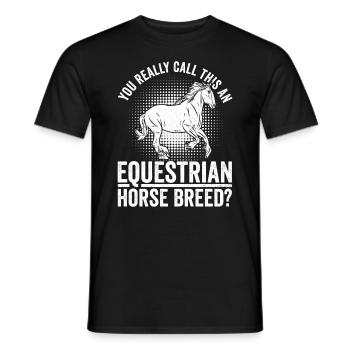 Clydesdale Reiter Reitpferd - T-shirt homme - noir - Devant - AI Model Male 178 light (178cm)