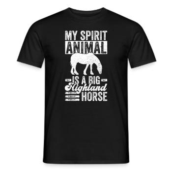 Clydesdale Reiterin Reiter Pferdebesitzer - T-shirt homme - noir - Devant - AI Model Male 178 light (178cm)