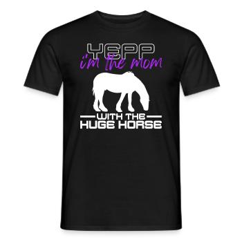 Clydesdale Mom Giant Feet Horse - Men's T-Shirt - black - Front - AI Model Male 178 light (178cm)