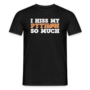 Banana Ball Python Königspython - Men's T-Shirt - black - Front - AI Model Male 178 light (178cm)