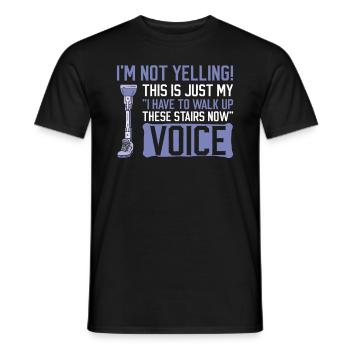 Rollstuhl Für Beinprothesen Und Beinamputierte - Männer T-Shirt - Schwarz - Vorne - AI Model Male 178 light (178cm)